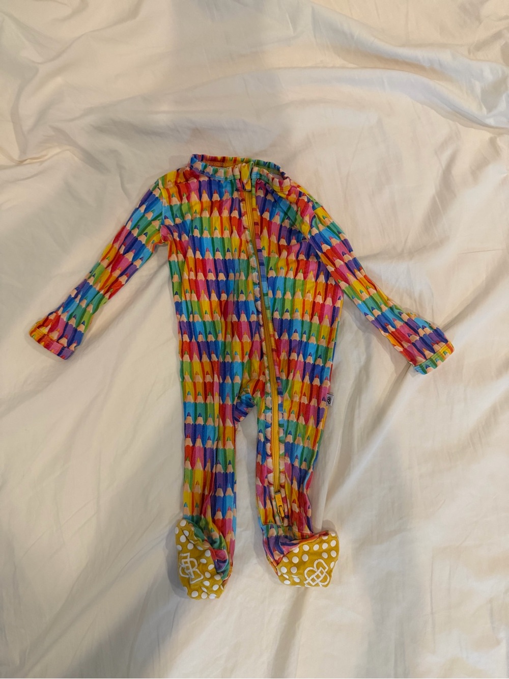 Little Bum Bums Pencil me in One-Piece Footed Pajama